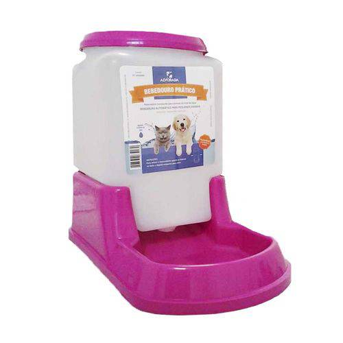Tamanhos, Medidas e Dimensões do produto Bebedouro Automatico Rosa para Cães e Gatos 3L de Agua - Alvorada