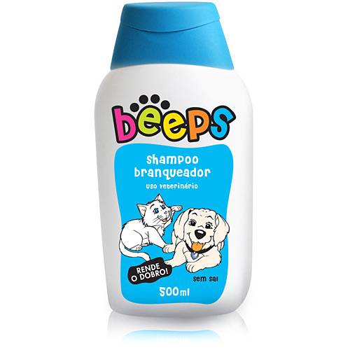 Tamanhos, Medidas e Dimensões do produto Beeps Shampoo Branqueador 500ml - Pet Society