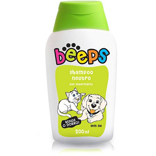 Tamanhos, Medidas e Dimensões do produto Beeps Shampoo Neutro 500ml - Pet Society