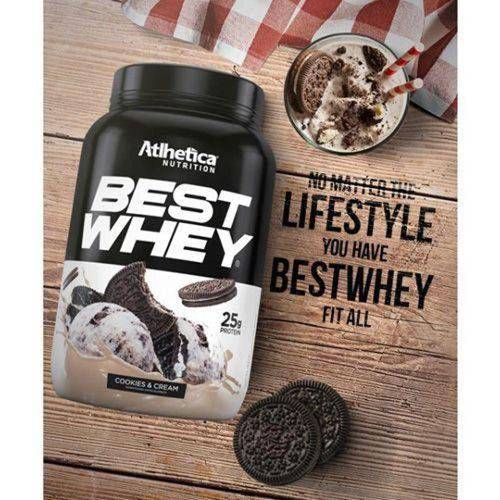 Tamanhos, Medidas e Dimensões do produto Best Whey - 1 Sachê 40g Cookies Cream - Atlhetica Nutrition