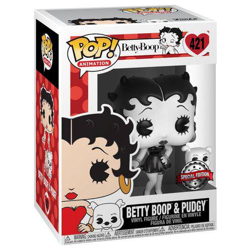 Tamanhos, Medidas e Dimensões do produto Betty Boop e Pudgy 421 Exclusivo Pop Funko