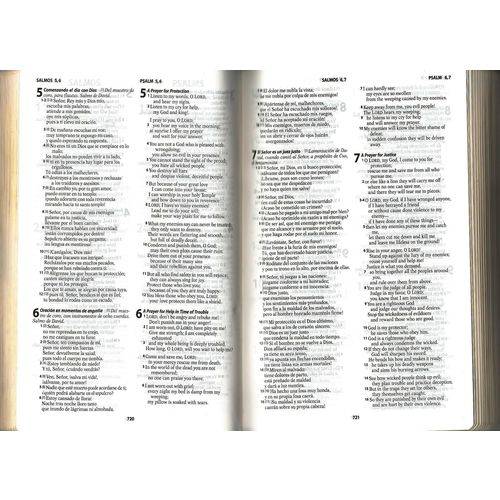 Tamanhos, Medidas e Dimensões do produto Bíblia Bilíngue - Inglês / Espanhol - Preta (Dhh/Gnt)