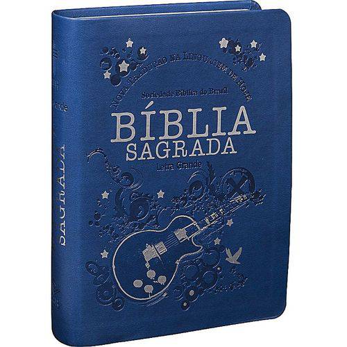 Tamanhos, Medidas e Dimensões do produto Biblia Sagrada Letra Grande - Capa Azul - Sbb