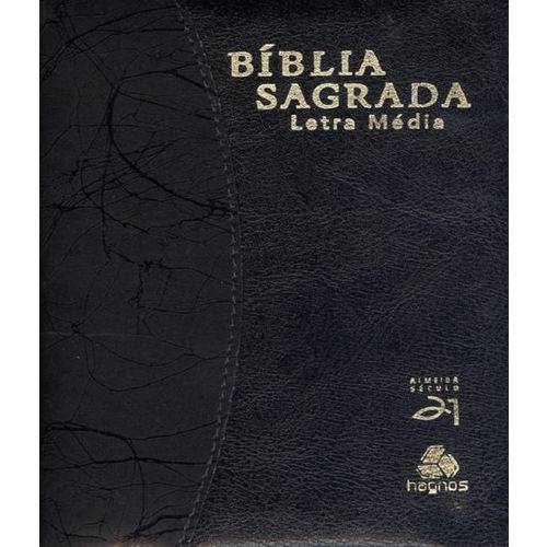 Tamanhos, Medidas e Dimensões do produto Biblia Sagrada Letra Media (luxo Preta)