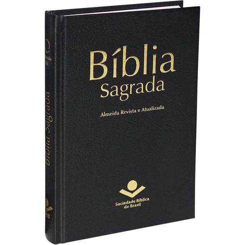 Tamanhos, Medidas e Dimensões do produto Bíblia Sagrada Pequena - Revista e Atualizada - Capa Dura - Edição Popular - (Preta)
