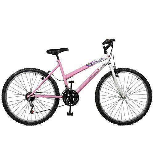 Tamanhos, Medidas e Dimensões do produto Bicicleta 26 Emotion 18 Marchas - Master Bike - Rosa com Branco