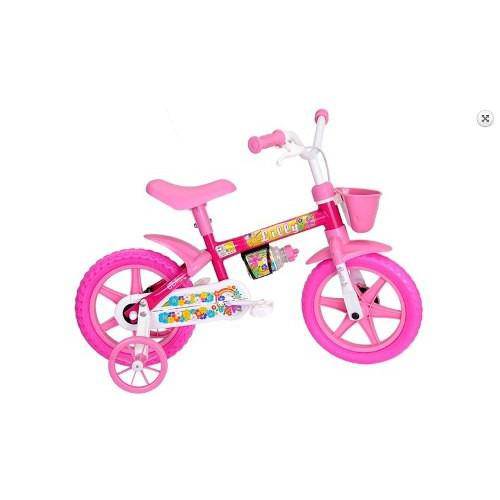 Tamanhos, Medidas e Dimensões do produto Bicicleta Aro 12 Feminina Infantil Rosa Lilly Natho com Adesivos Princesas