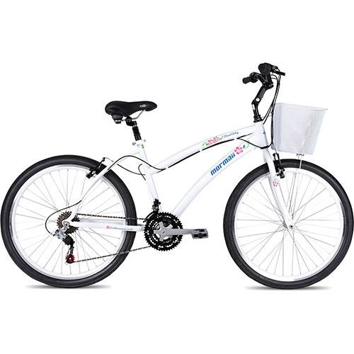 Tamanhos, Medidas e Dimensões do produto Bicicleta Aro 26 Alumínio Beach Way Pro - 21 Marchas - Branco - Mormaii