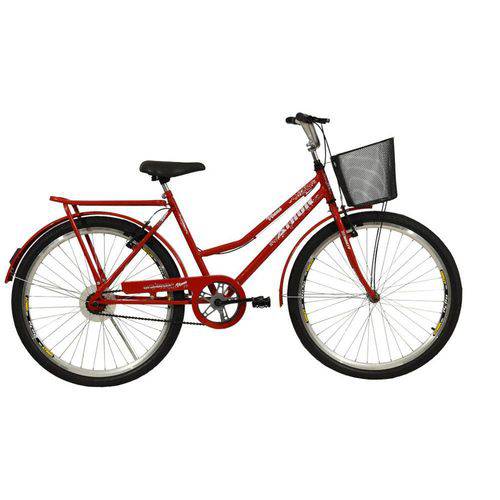 Tamanhos, Medidas e Dimensões do produto Bicicleta Aro 26" V-Brake com Cestão Venus Vermelha Athor