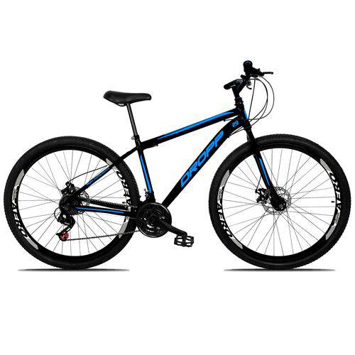 Tamanhos, Medidas e Dimensões do produto Bicicleta Aro 29 DROPP AÇO 21v Marchas com Freio a Disco Mecânico Preto com Azul