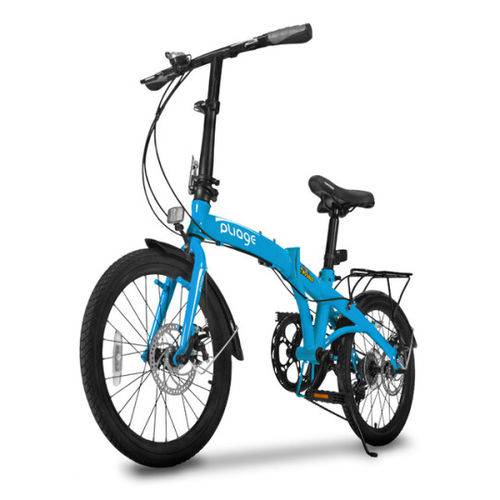 Tamanhos, Medidas e Dimensões do produto Bicicleta Dobravel Two Dogs Pliage Plus 7 Marchas Freio a Disco Azul