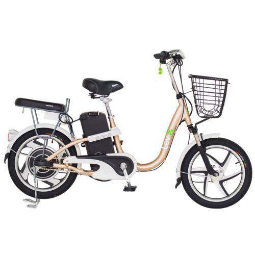 Tamanhos, Medidas e Dimensões do produto Bicicleta Elétrica Lev E-bike Aro 18 - Dourada