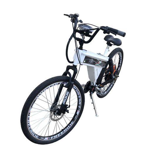 Tamanhos, Medidas e Dimensões do produto Bicicleta Elétrica Scooter Brasil 850W Sport MTB Branca (Com Farol e Alarme)