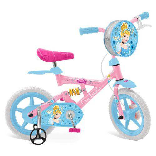 Tamanhos, Medidas e Dimensões do produto Bicicleta Infantil Aro 12 X-Bike Cinderela Rosa/Azul 2443 - Bandeirante
