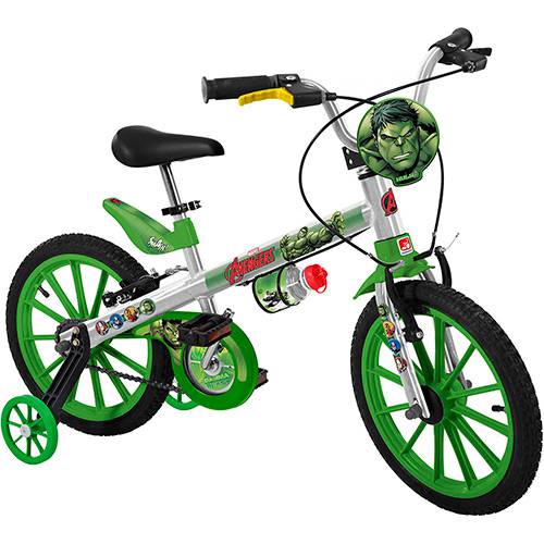 Tamanhos, Medidas e Dimensões do produto Bicicleta Infantil Bandeirante Aro 16 Vingadores Hulk