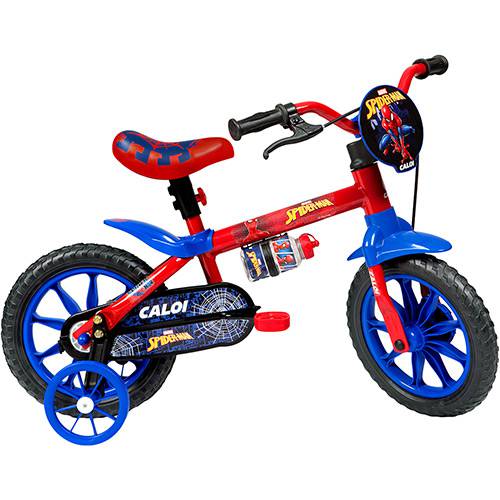 Tamanhos, Medidas e Dimensões do produto Bicicleta Infantil Caloi Homem Aranha Aro 12" - Vermelha