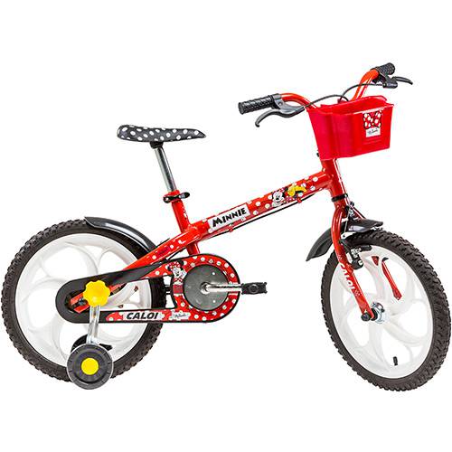 Tamanhos, Medidas e Dimensões do produto Bicicleta Infantil Caloi Minnie Aro 16 - Vermelho