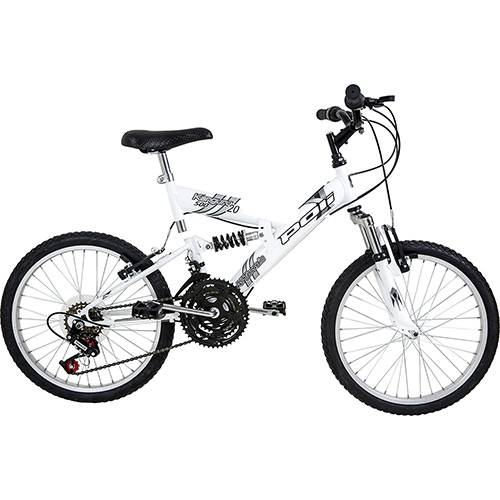 Tamanhos, Medidas e Dimensões do produto Bicicleta Infantil Polimet Full Suspension Aro 20 Kanguru - Branco