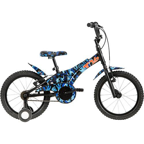 Tamanhos, Medidas e Dimensões do produto Bicicleta Infantil Tito Bike Camuflada Aro 16 - Azul