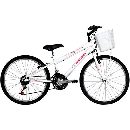 Tamanhos, Medidas e Dimensões do produto Bicicleta Mormaii Aro 24 Fantasy 21 Marchas Branca