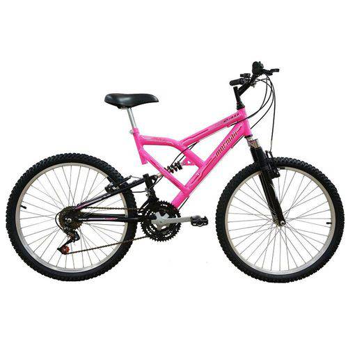 Tamanhos, Medidas e Dimensões do produto Bicicleta Mormaii Aro 24' Full FA240 18V 	Rosa Fluor/Preta- 2011873