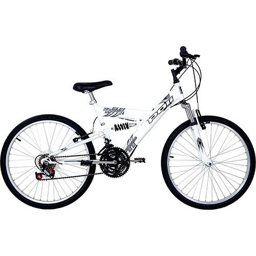 Tamanhos, Medidas e Dimensões do produto Bicicleta Polimet Kanguru Aro 24 18 Marchas Full Suspension - Branca