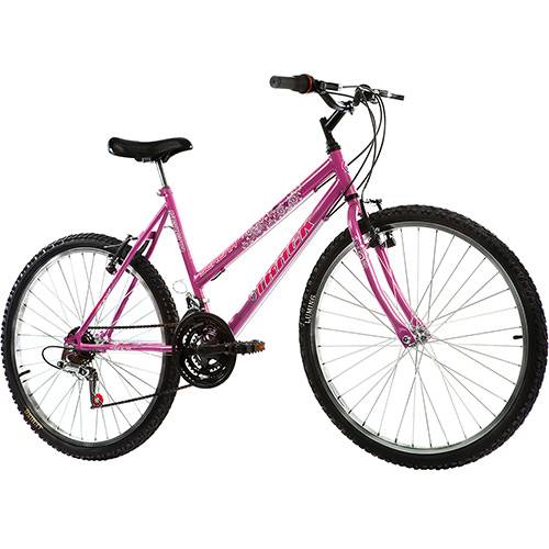 Tamanhos, Medidas e Dimensões do produto Bicicleta Track Serena Aro 26 Aço 18 Marchas - Pink Metalico