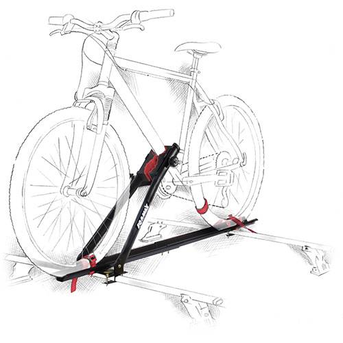 Tamanhos, Medidas e Dimensões do produto Bike Teto Velox Aço Preto - Eqmax