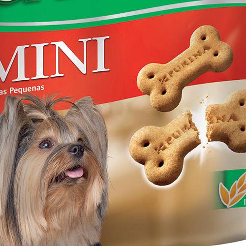 Tamanhos, Medidas e Dimensões do produto Biscoito Dog Chow Biscuits Mini 1Kg - Nestlé Purina
