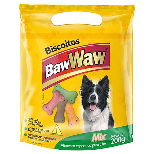 Tamanhos, Medidas e Dimensões do produto Biscoitos para Cães Mix 200g - Baw Waw