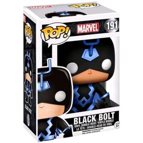 Tamanhos, Medidas e Dimensões do produto Black Bolt Blue 191 Exclusivo Pop Funko Marvel