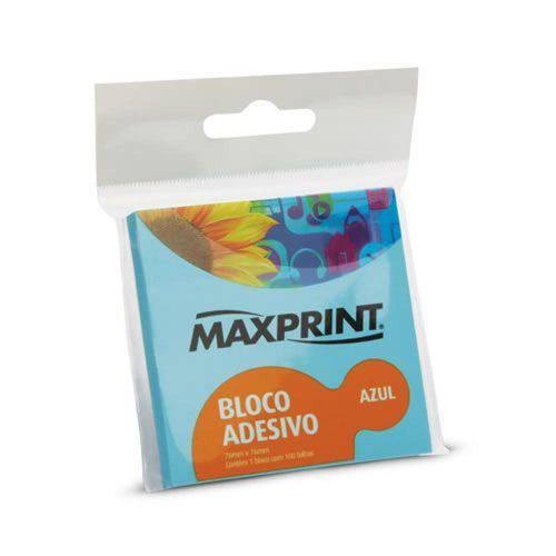 Tamanhos, Medidas e Dimensões do produto Bloco Adesivo Maxprint Azul Neom 76x102 Médio