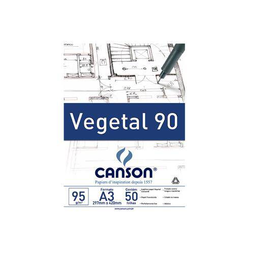 Tamanhos, Medidas e Dimensões do produto Bloco Canson Tecnico Vegetal 95grs A3 C/50 Folhas
