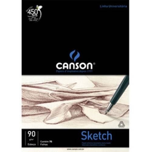 Tamanhos, Medidas e Dimensões do produto Bloco Canson Universitário Sketch 90grs A2 C-75 Folhas