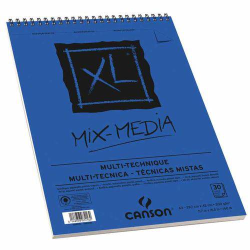 Tamanhos, Medidas e Dimensões do produto Bloco Canson Xl Mix Media 300grs A3 C-30 Folhas