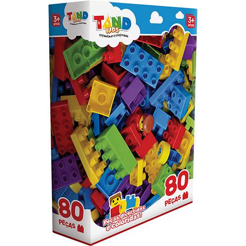 Tamanhos, Medidas e Dimensões do produto Bloco de Montar Tand Kids - 80 Peças