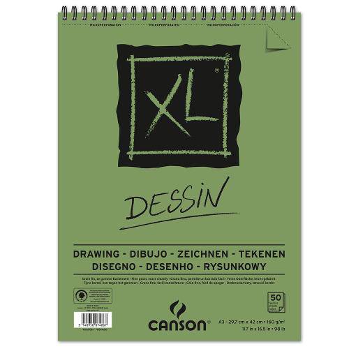 Tamanhos, Medidas e Dimensões do produto Bloco Espiralado Canson Xl® Dessin 160g/M² A3 29,7 X 42 Cm com 50 Folhas – 400039089