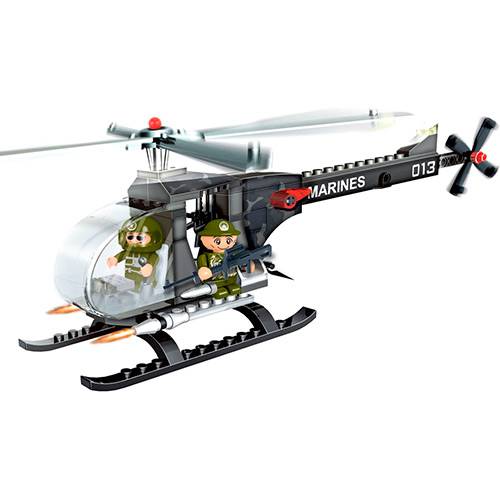 Tamanhos, Medidas e Dimensões do produto Blocos de Montar Banbao Força Tática Helicóptero M2 - 90 Peças