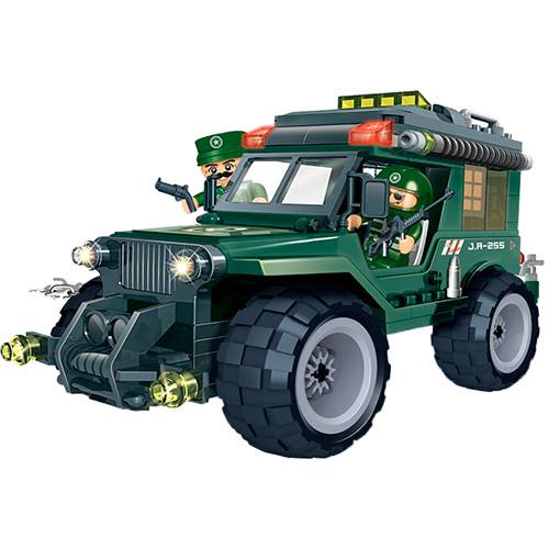 Tamanhos, Medidas e Dimensões do produto Blocos de Montar Banbao Força Tática Jeep Militar - 143 Peças