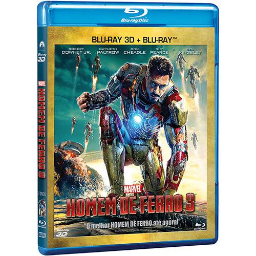 Tamanhos, Medidas e Dimensões do produto Blu-ray 3D + Blu-ray Homem de Ferro 3