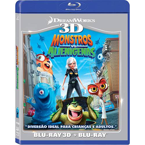 Tamanhos, Medidas e Dimensões do produto Blu-ray 3D - Monstros Vs Alienígenas (Blu-ray 3D + Blu-ray)