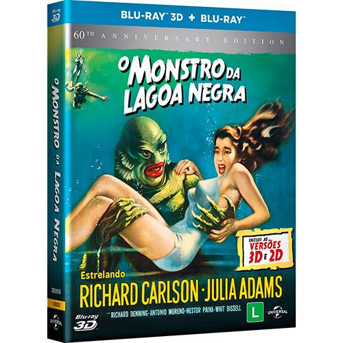 Tamanhos, Medidas e Dimensões do produto Blu-ray 3D - o Monstro da Lagoa Negra