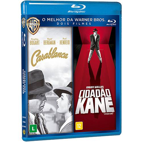 Tamanhos, Medidas e Dimensões do produto Blu-Ray - Dose Dupla - Casablanca + Cidadão Kane (Duplo)