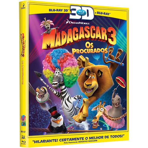 Tamanhos, Medidas e Dimensões do produto Blu-ray Madagascar 3 - os Procurados 3D