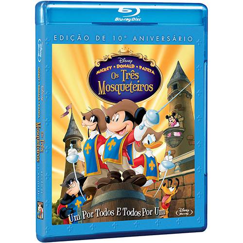 Tamanhos, Medidas e Dimensões do produto Blu-ray - Mickey, Donald e Pateta: os Três Mosqueteiros - um por Todos e Todos por um