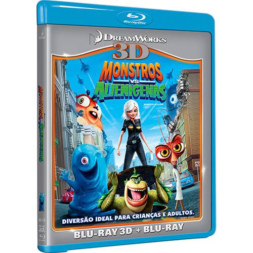 Tamanhos, Medidas e Dimensões do produto Blu-ray Monstros Vs Alienigenas (Blu-ray + Blu-ray 3D)