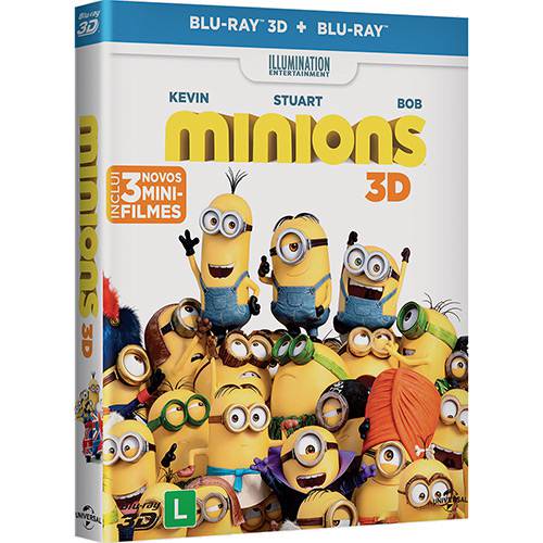 Tamanhos, Medidas e Dimensões do produto Blu-Ray - os Minions : 3D + 2D