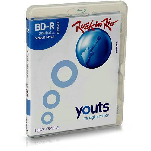 Tamanhos, Medidas e Dimensões do produto Blu-ray-R Youts 4x 25GB Estojo Amaray - Rock In Rio - Microservice