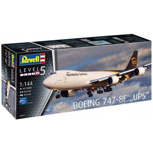 Tamanhos, Medidas e Dimensões do produto Boeing 747-8F UPS - 1/144 - Revell 03912