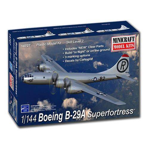 Tamanhos, Medidas e Dimensões do produto Boeing B-29A Superfortress - 1/144 - Minicraft 14727